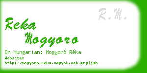 reka mogyoro business card
